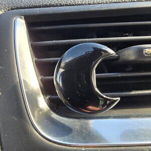 Black Obsidian Crystal Moon Vent Clip